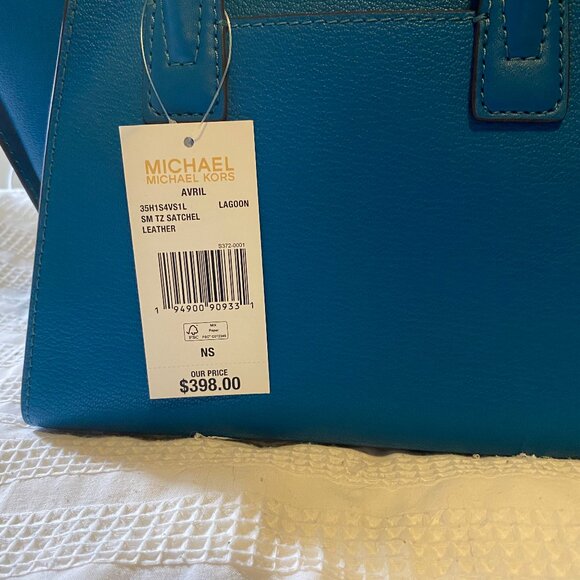 Michael Kors Cross Body Leather Satchel - Lagoon - Picture 3 of 8